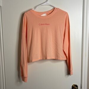 Calvin Klein Light Coral Long Sleeve Top